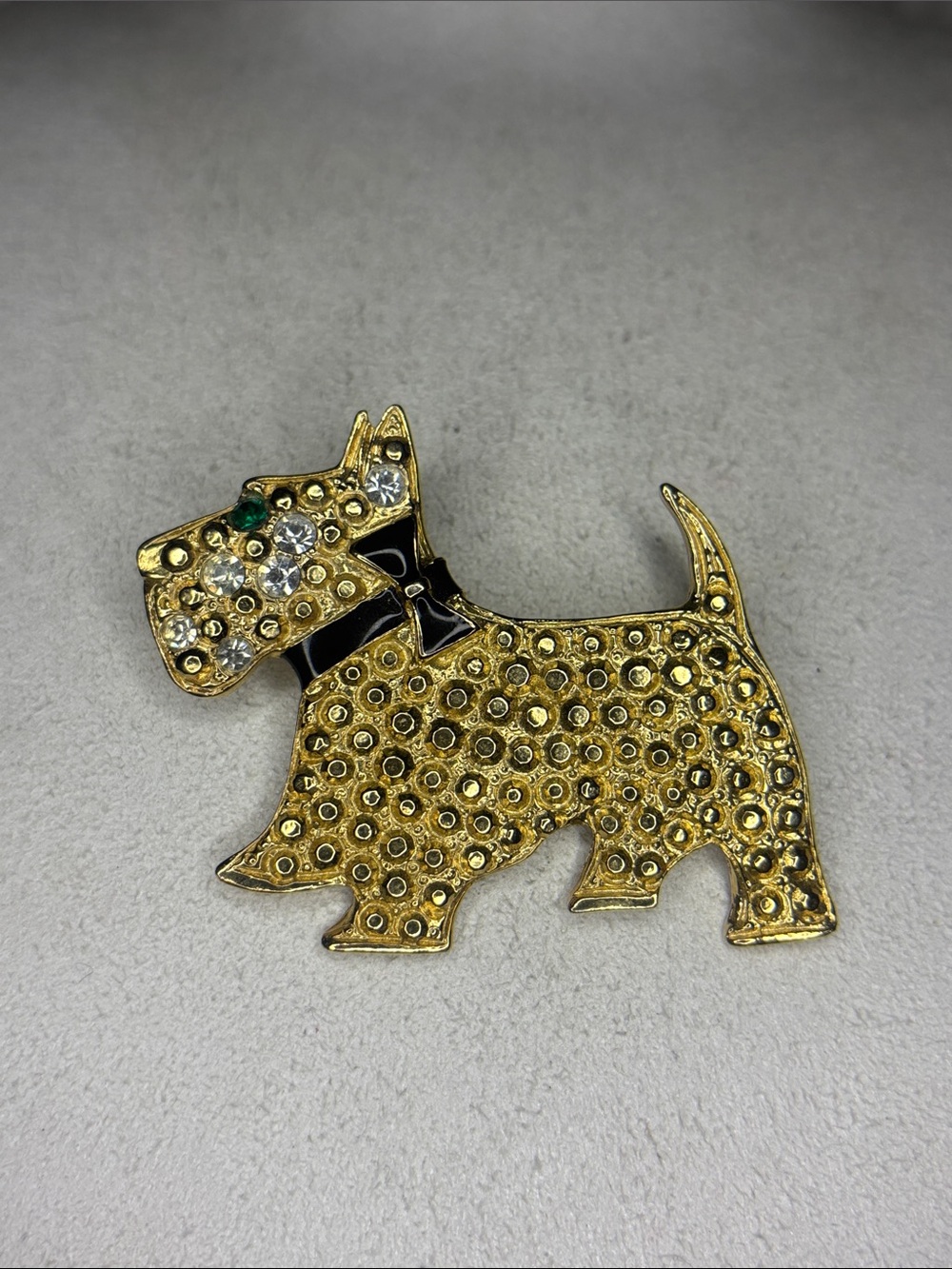 vintage gold tone, Scottie Scottie puppy dog brooch
